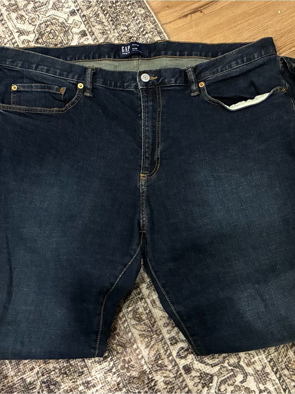 Mens Gap Denim Slim Jeans Sz: 40x32